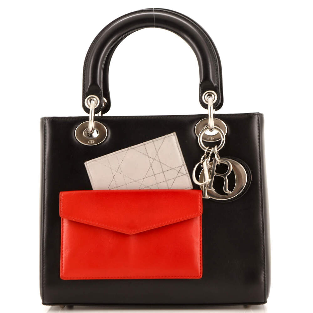 Christian Dior Medium Pockets Lady Dior Bag Leather
